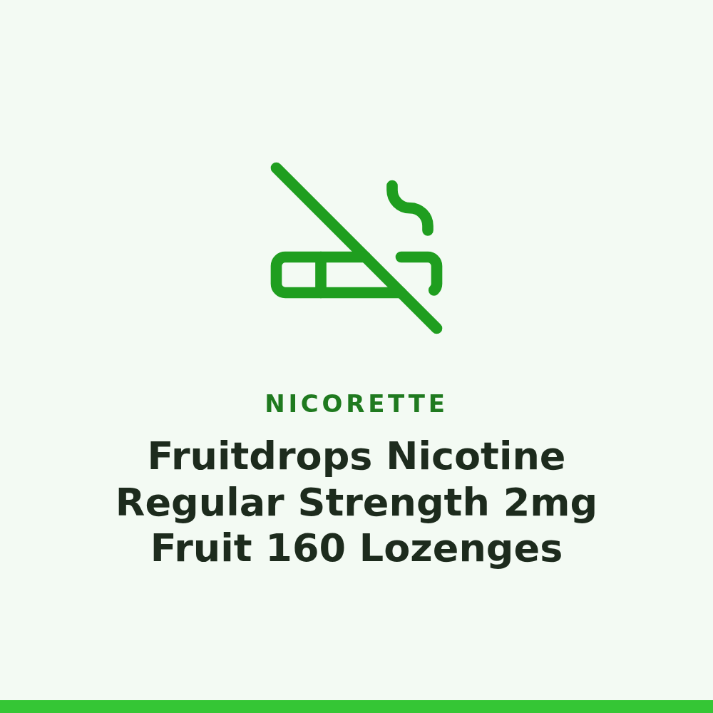 Nicorette Fruitdrops Nicotine Regular Strength 2mg Fruit 160 Lozenges