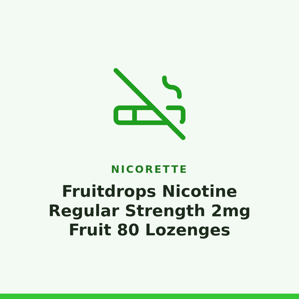 Nicorette Fruitdrops Nicotine Regular Strength 2mg Fruit 80 Lozenges