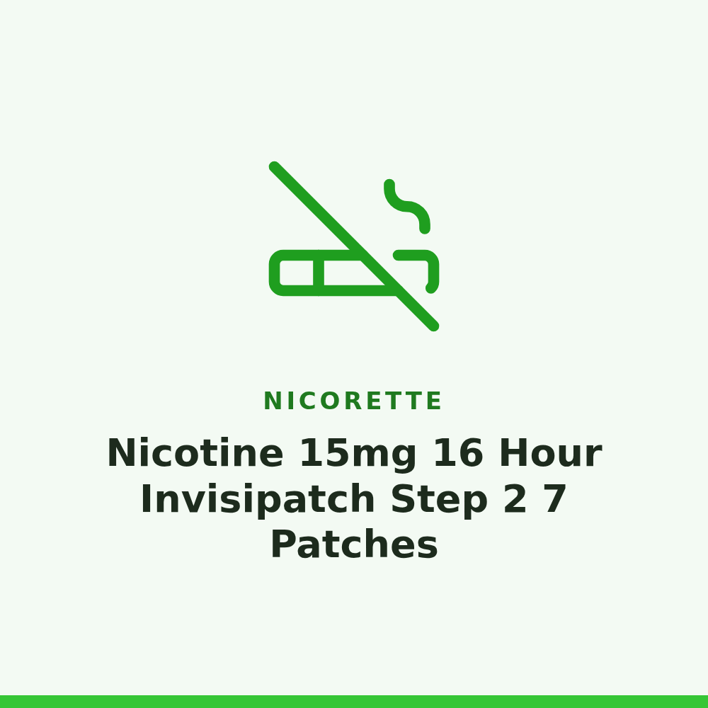 Nicorette Nicotine 15mg 16 Hour Invisipatch Step 2 7 Patches