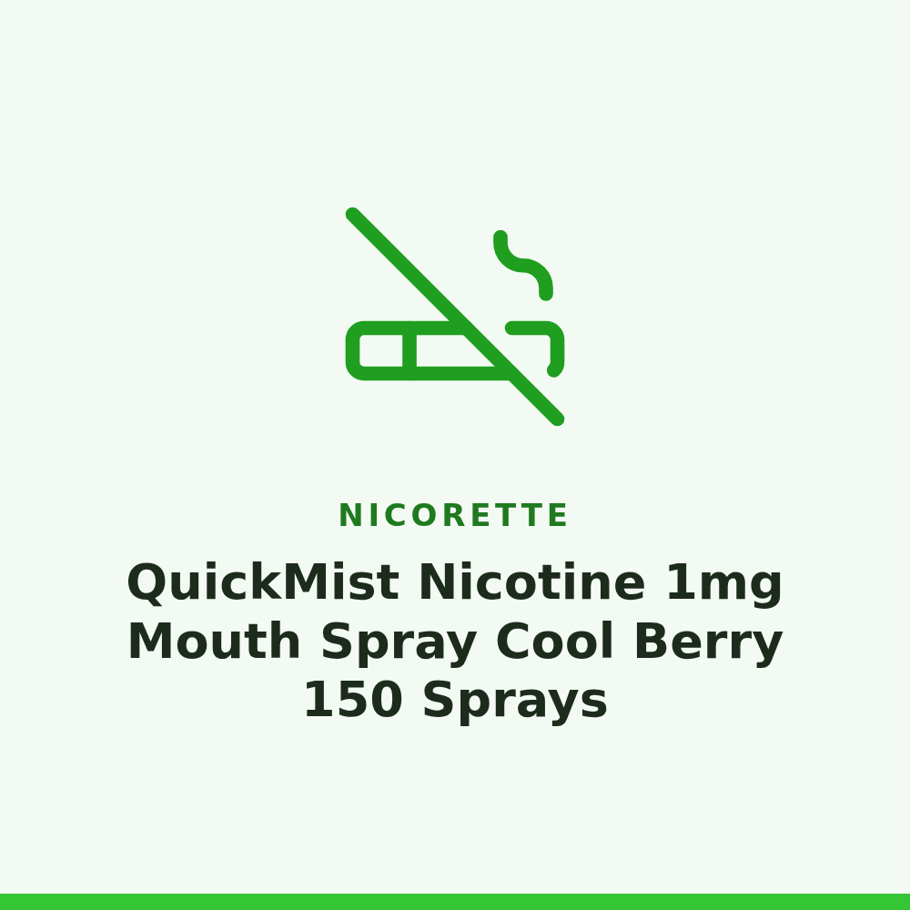 Nicorette QuickMist Nicotine 1mg Mouth Spray Cool Berry 150 Sprays