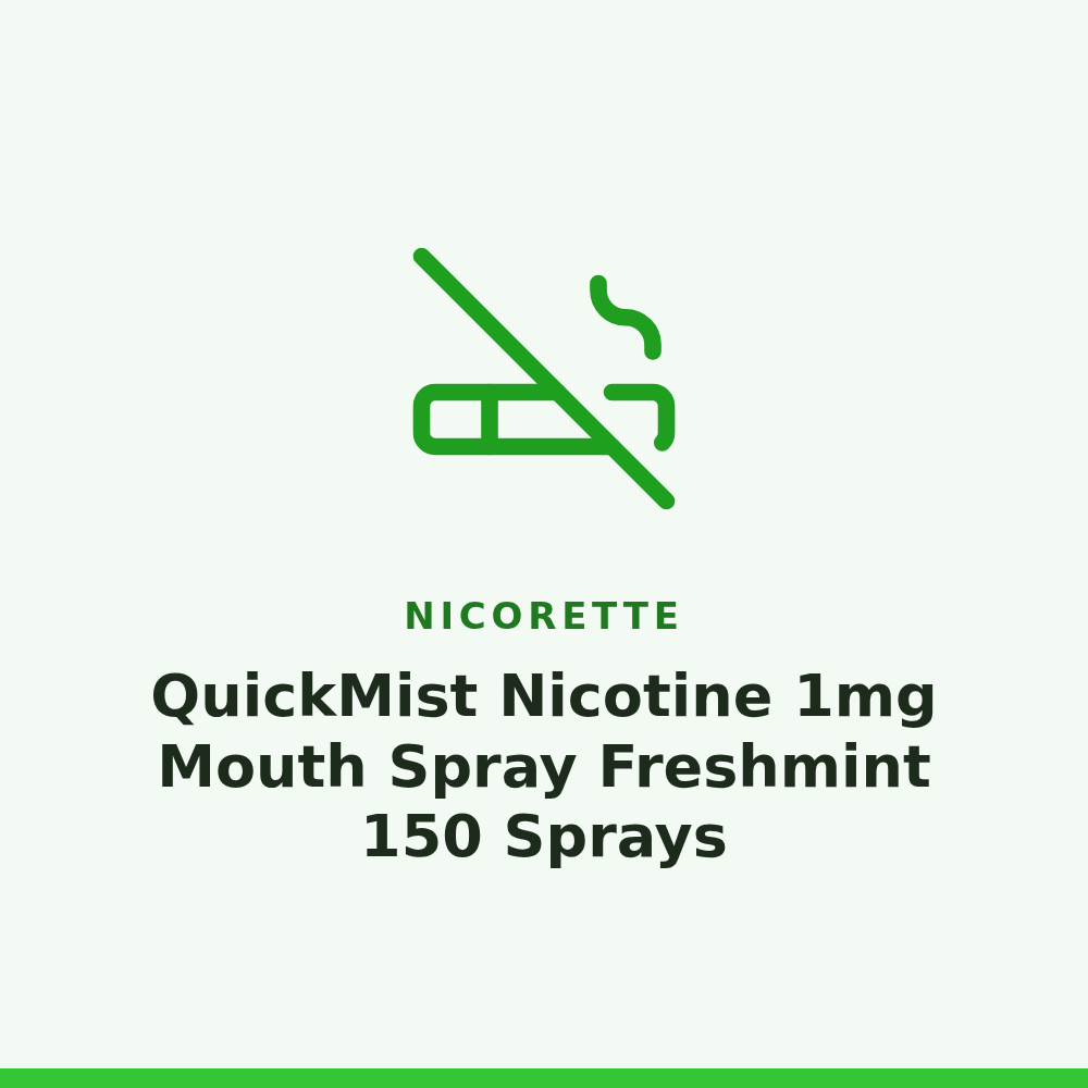 Nicorette QuickMist Nicotine 1mg Mouth Spray Freshmint 150 Sprays