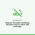 Nicorette Regular Strength Cooldrops Nicotine 2mg Icy Mint 160 Lozenges