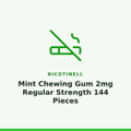 Nicotinell Mint Chewing Gum 2mg Regular Strength 144 Pieces