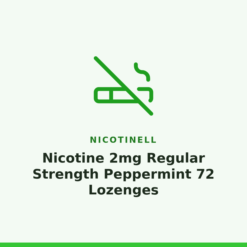 Nicotinell Nicotine 2mg Regular Strength Peppermint 72 Lozenges