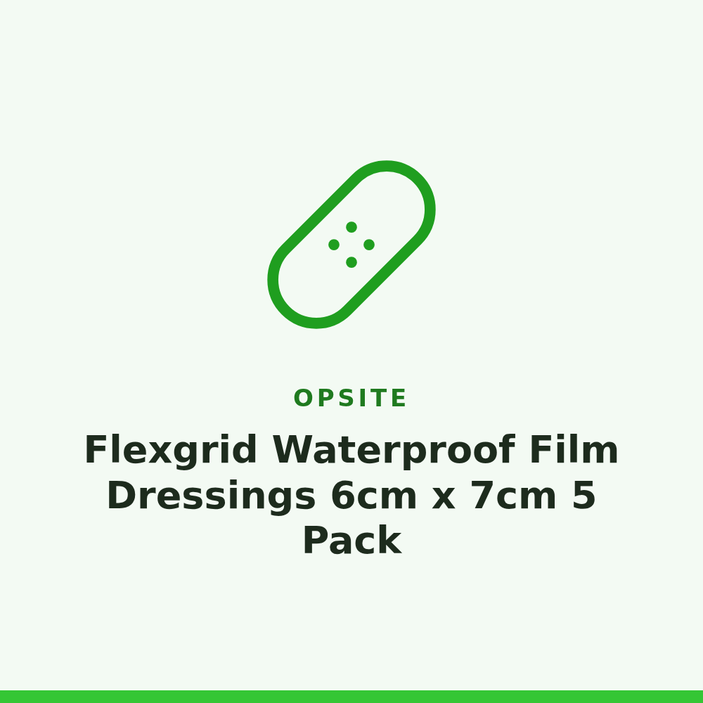 Opsite Flexgrid Waterproof Film Dressings 6cm x 7cm 5 Pack