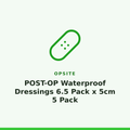 Opsite POST-OP Waterproof Dressings 6.5 Pack x 5cm 5 Pack