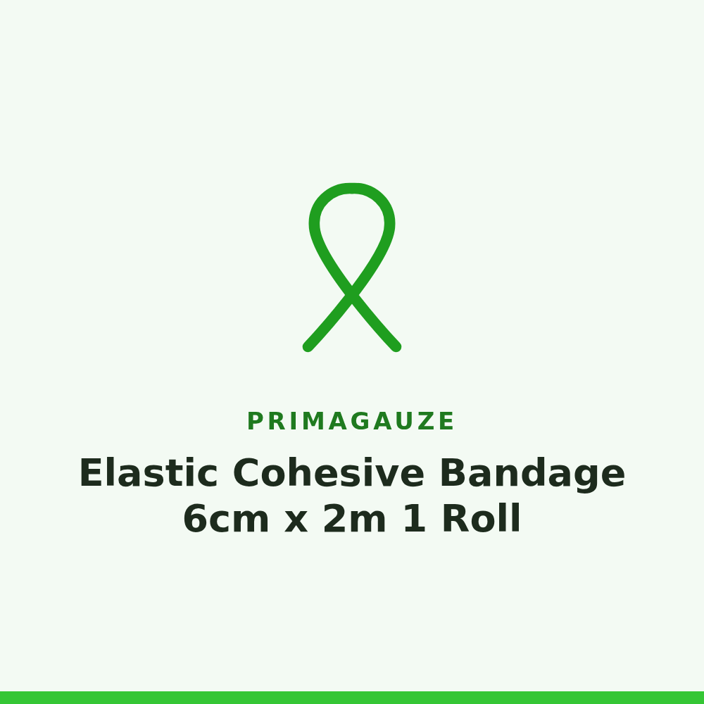 Primagauze Elastic Cohesive Bandage 6cm x 2m 1 Roll