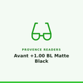 Provence Readers Avant +1.00 BL Matte Black 1 Pair