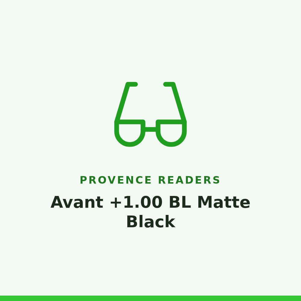 Provence Readers Avant +1.00 BL Matte Black 1 Pair