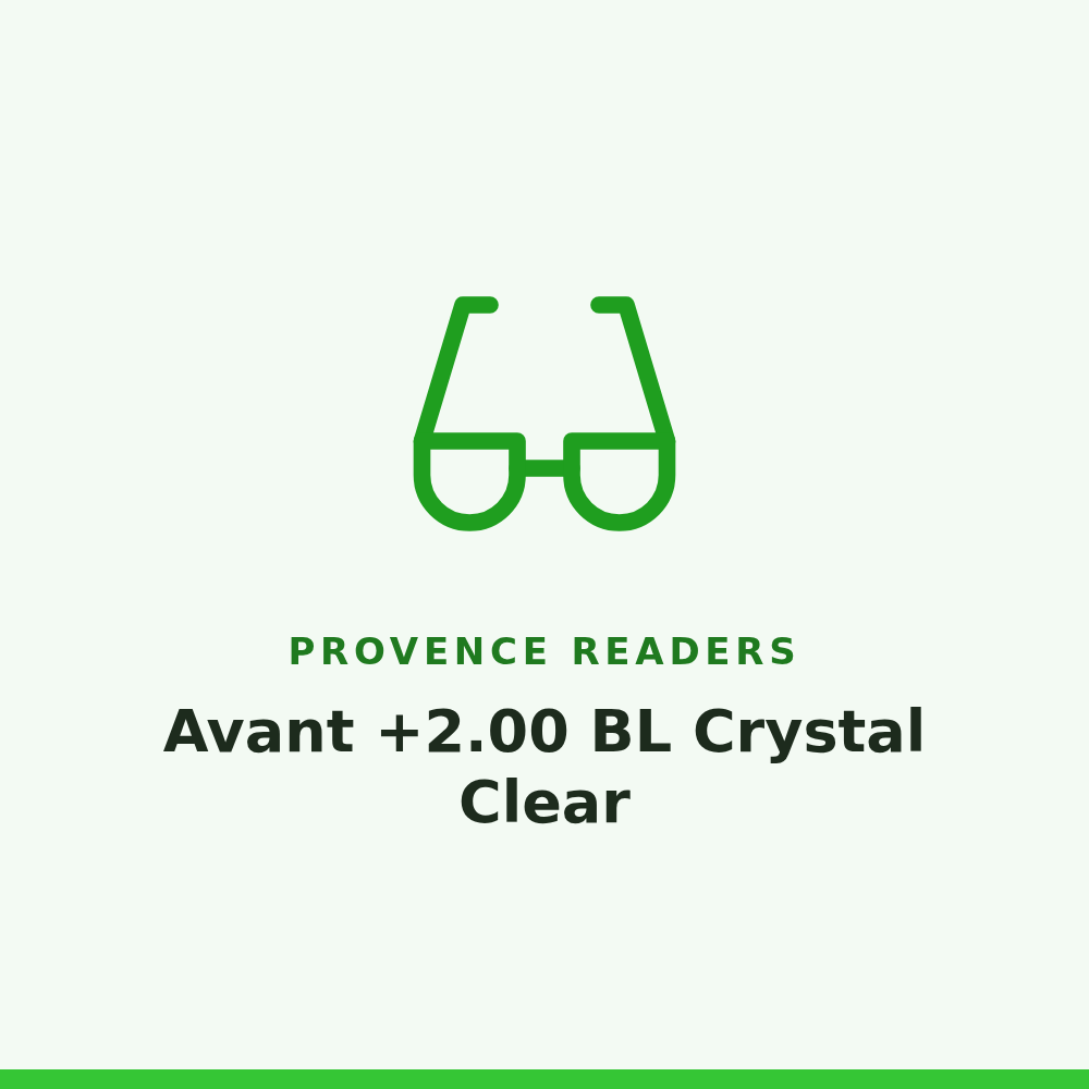 Provence Readers Avant +2.00 BL Crystal Clear 1 Pair