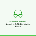 Provence Readers Avant +2.00 BL Matte Black 1 Pair