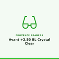 Provence Readers Avant +2.50 BL Crystal Clear 1 Pair