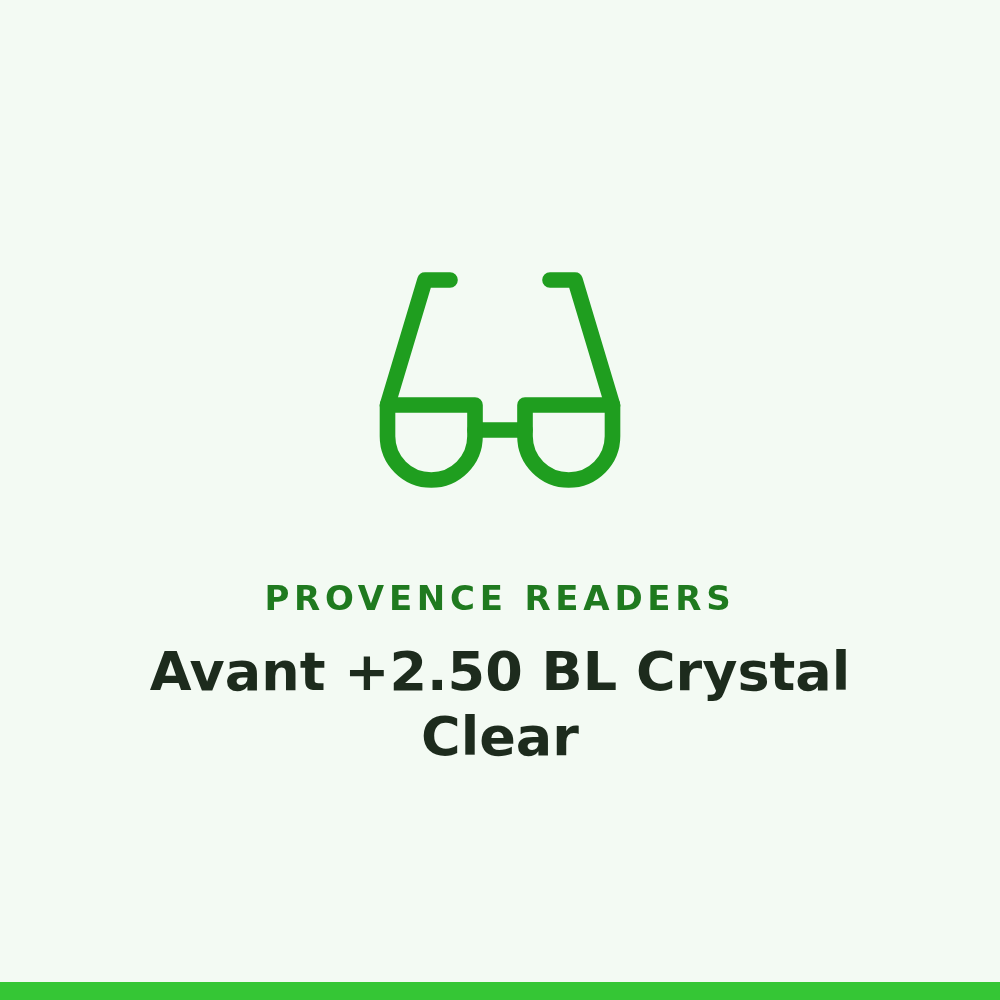 Provence Readers Avant +2.50 BL Crystal Clear 1 Pair