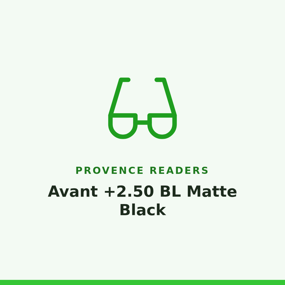 Provence Readers Avant +2.50 BL Matte Black 1 Pair