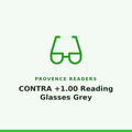 Provence Readers CONTRA +1.00 Reading Glasses Grey 1 Pair