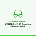 Provence Readers CONTRA +2.50 Reading Glasses Black 1 Pair