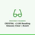 Provence Readers CRYSTAL +3.00 Reading Glasses Clear / Avant 1 Pair