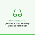 Provence Readers JIVE V2 +2.50 Reading Glasses Tort Black 1 Pair