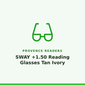 Provence Readers SWAY +1.50 Reading Glasses Tan Ivory 1 Pair