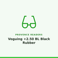 Provence Readers Voguing +2.50 BL Black Rubber 1 Pair