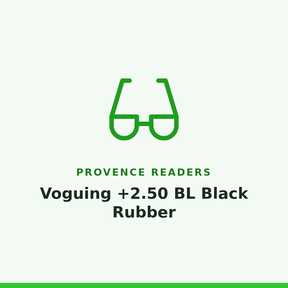 Provence Readers Voguing +2.50 BL Black Rubber 1 Pair