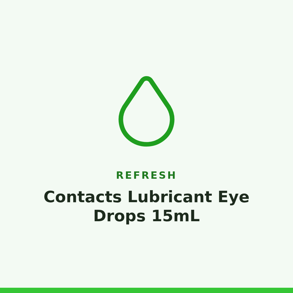 Refresh Contacts Lubricant Eye Drops 15mL