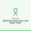 Rocktape H20 Extra Sticky 5cm x 5m Black 1 Roll