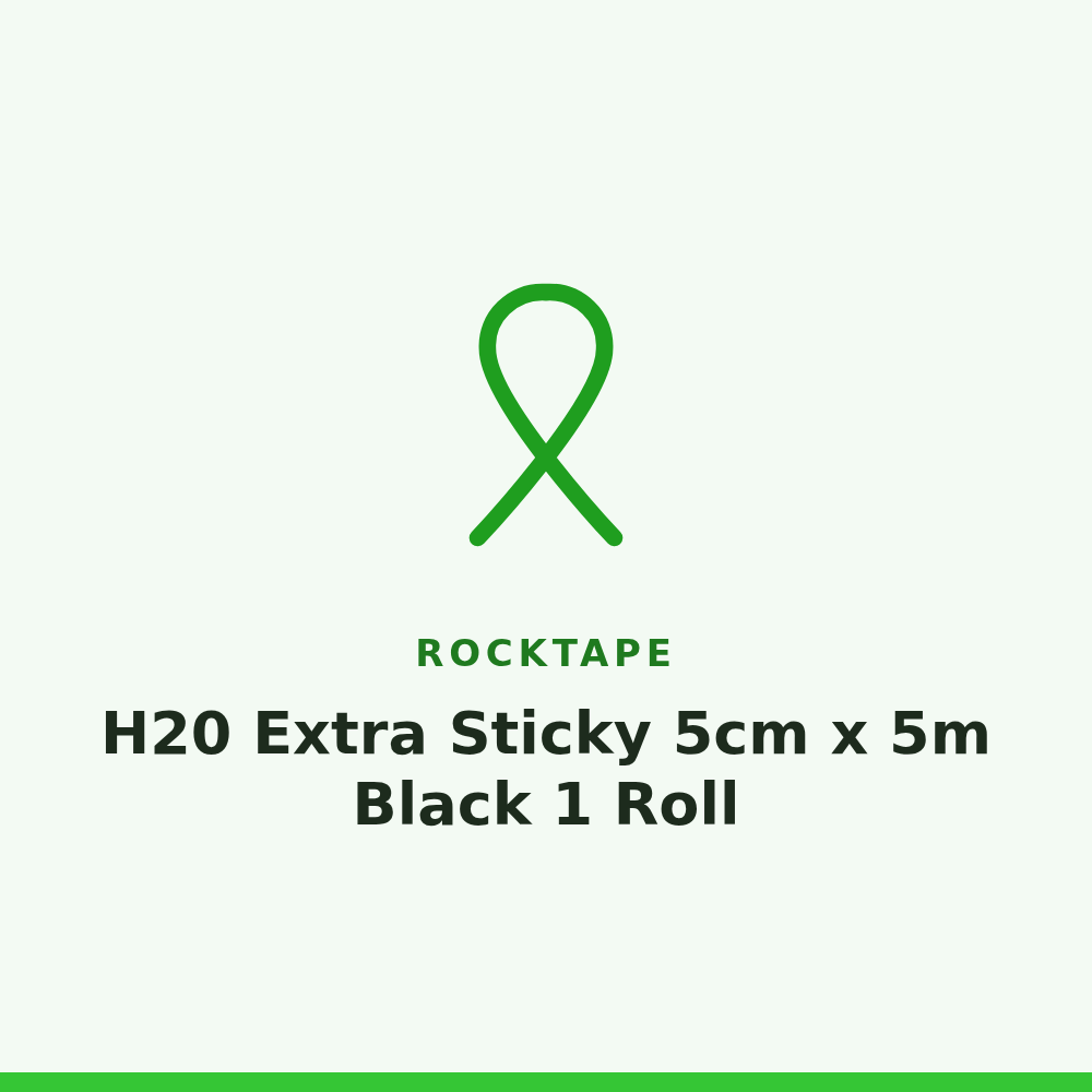 Rocktape H20 Extra Sticky 5cm x 5m Black 1 Roll