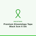 Rocktape Premium Kinesiology Tape Black 5cm X 5m