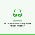 Solarized ACTION WRAP Sunglasses Black Rubber 1 Pair