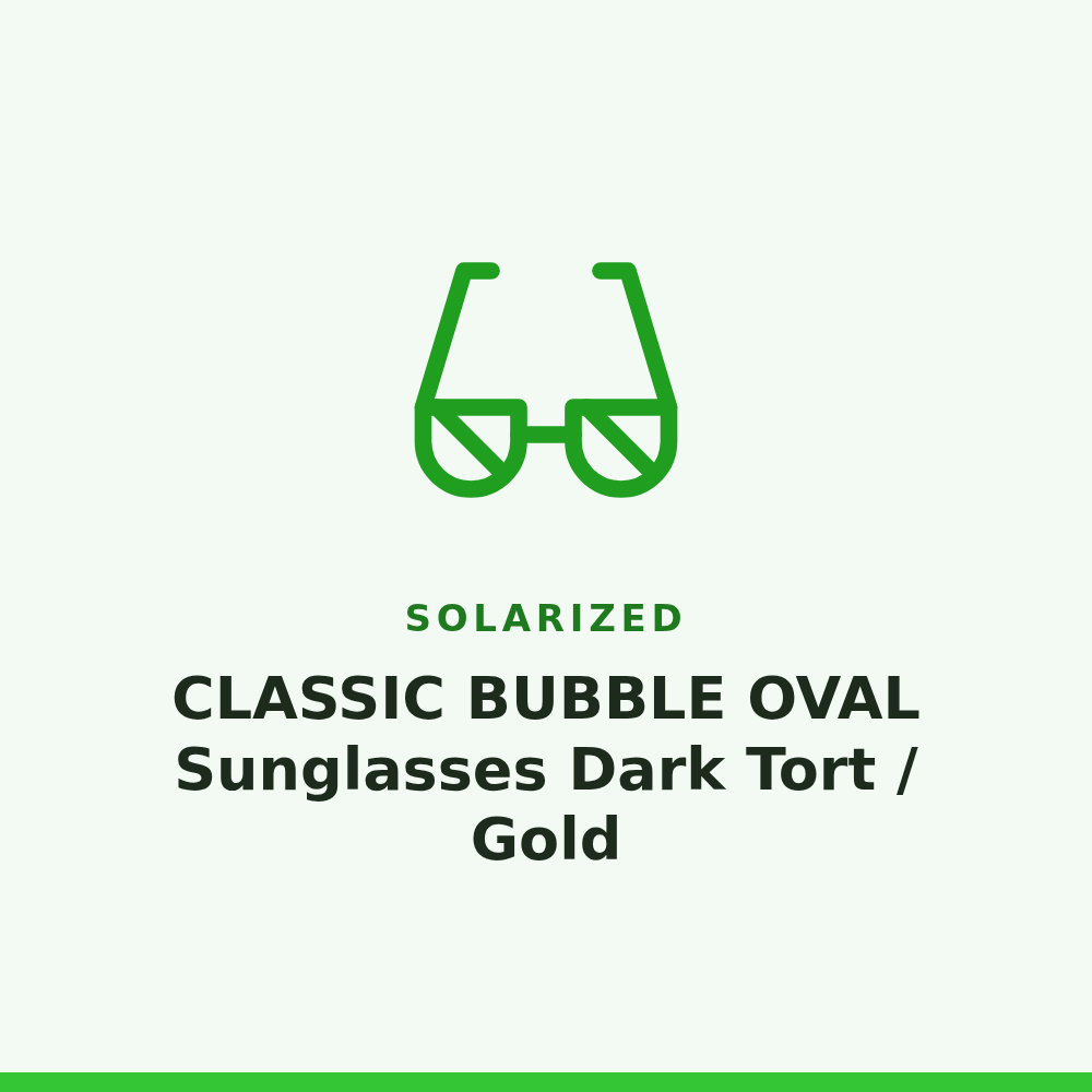 Solarized CLASSIC BUBBLE OVAL Sunglasses Dark Tort / Gold 1 Pair