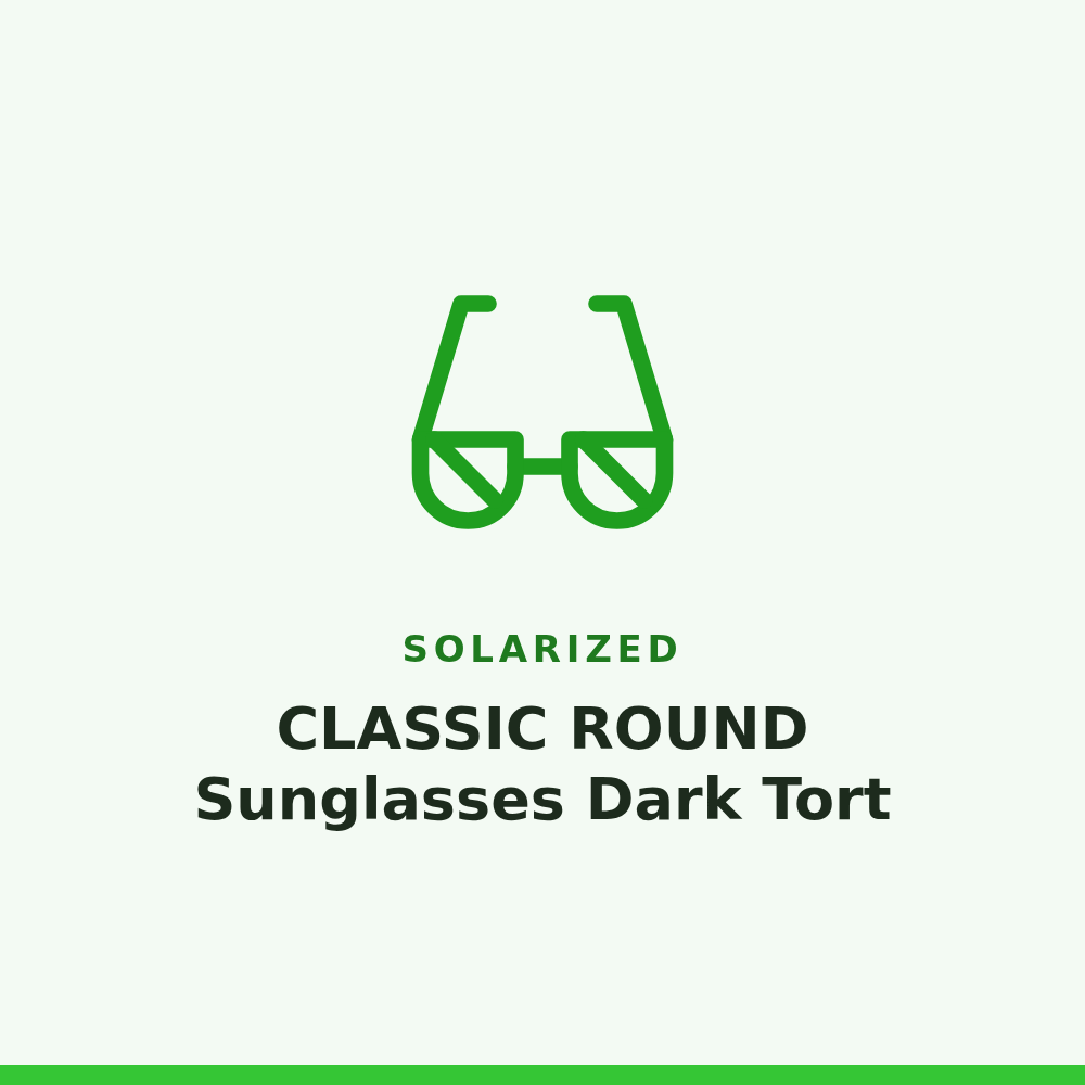 Solarized CLASSIC ROUND Sunglasses Dark Tort 1 Pair