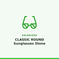Solarized CLASSIC ROUND Sunglasses Stone 1 Pair
