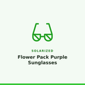 Solarized Flower Pack Purple Sunglasses 1 Pair