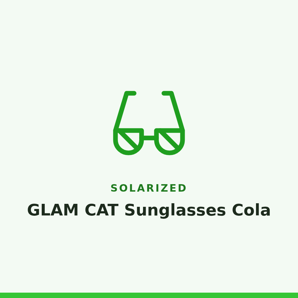Solarized GLAM CAT Sunglasses Cola 1 Pair