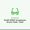 Solarized GLAM WRAP Sunglasses Brown Fade / Gold 1 Pair
