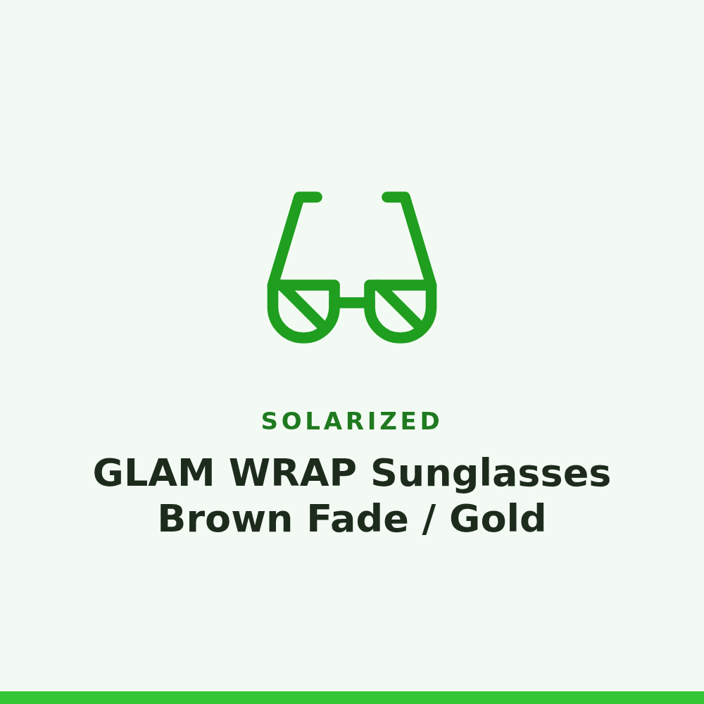 Solarized GLAM WRAP Sunglasses Brown Fade / Gold 1 Pair