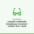 Solarized LUXURY COMFORT Sunglasses Caramel / Cookie Tort / Gold 1 Pair