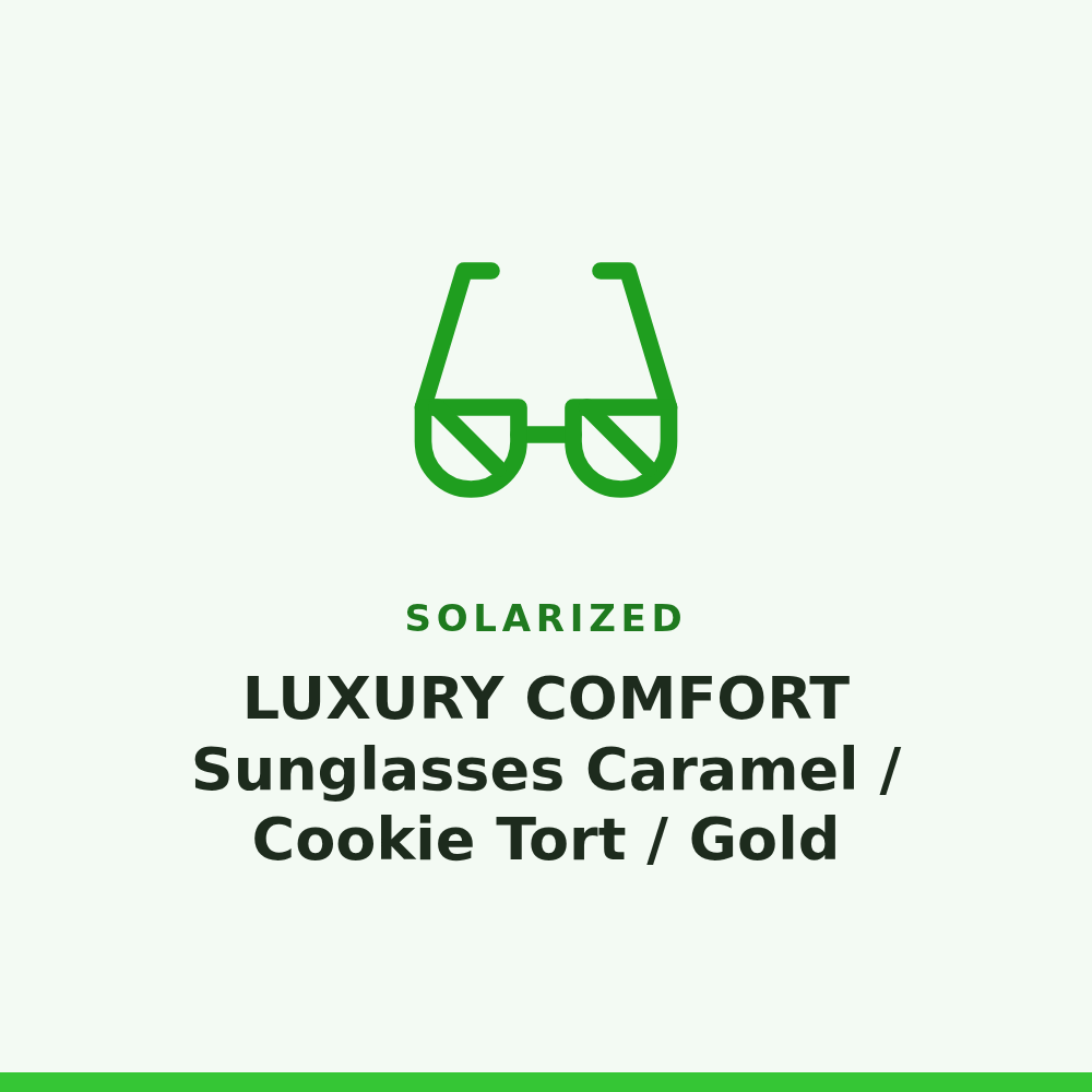 Solarized LUXURY COMFORT Sunglasses Caramel / Cookie Tort / Gold 1 Pair
