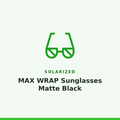 Solarized MAX WRAP Sunglasses Matte Black 1 Pair