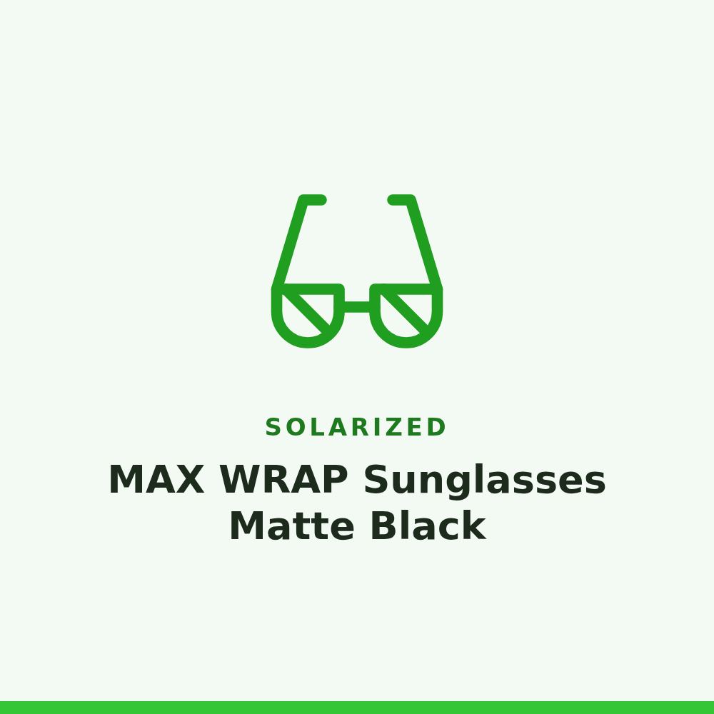 Solarized MAX WRAP Sunglasses Matte Black 1 Pair