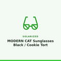 Solarized MODERN CAT Sunglasses Black / Cookie Tort 1 Pair