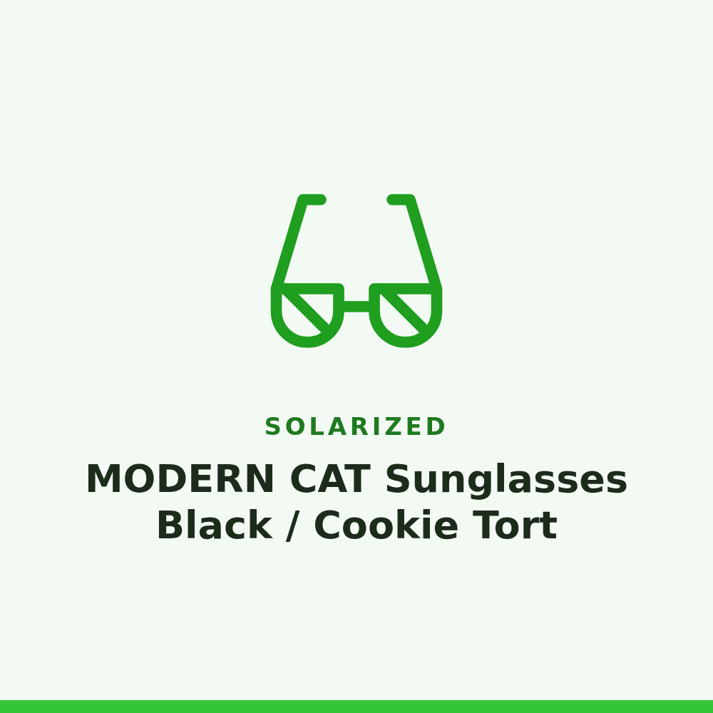 Solarized MODERN CAT Sunglasses Black / Cookie Tort 1 Pair