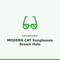 Solarized MODERN CAT Sunglasses Brown Halo 1 Pair