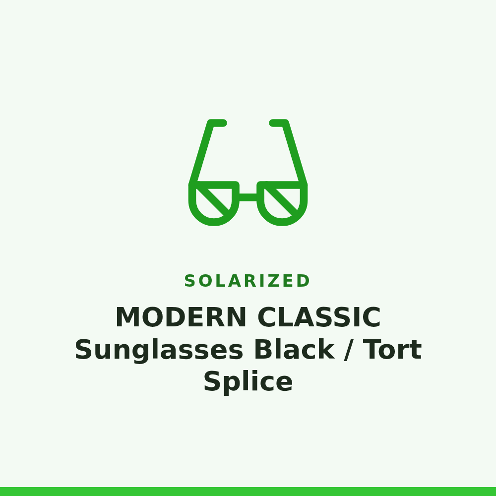 Solarized MODERN CLASSIC Sunglasses Black / Tort Splice 1 Pair