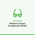 Solarized Modern Classic Sunglasses Khaki 1 Pair