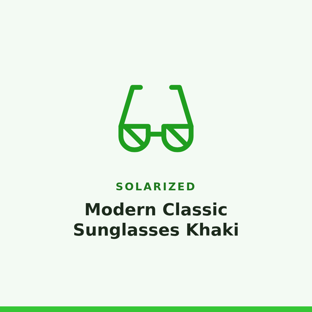 Solarized Modern Classic Sunglasses Khaki 1 Pair