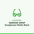 Solarized NARROW WRAP Sunglasses Matte Black 1 Pair