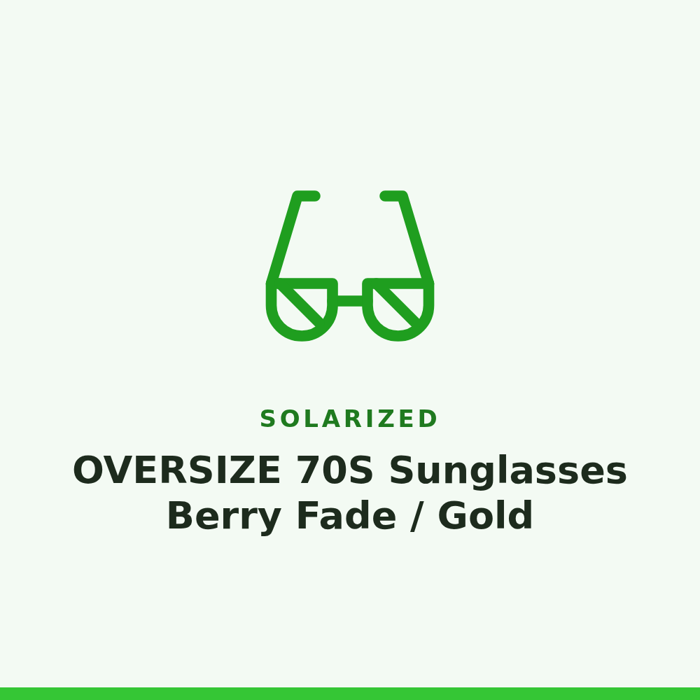 Solarized OVERSIZE 70S Sunglasses Berry Fade / Gold 1 Pair