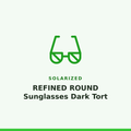 Solarized REFINED ROUND Sunglasses Dark Tort 1 Pair